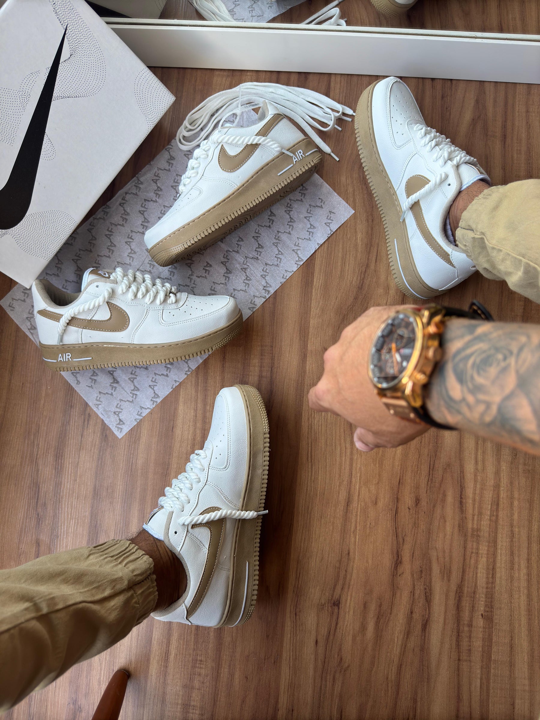 TÊNIS AIR FORCE CREME LINHA LUXO