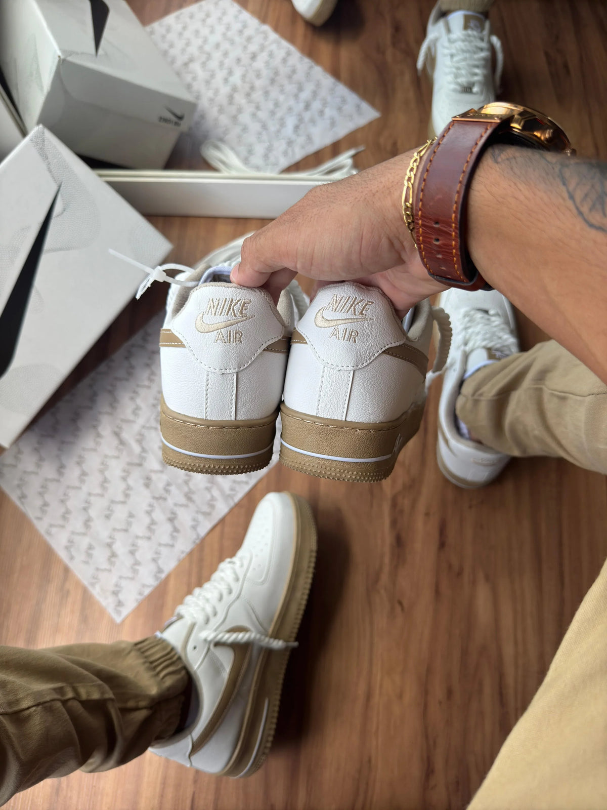 TÊNIS AIR FORCE CREME LINHA LUXO