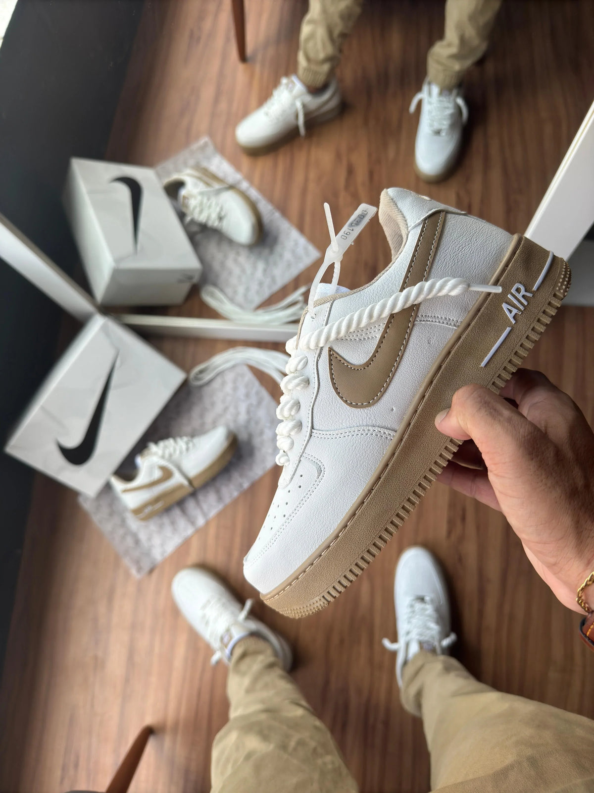 TÊNIS AIR FORCE CREME LINHA LUXO