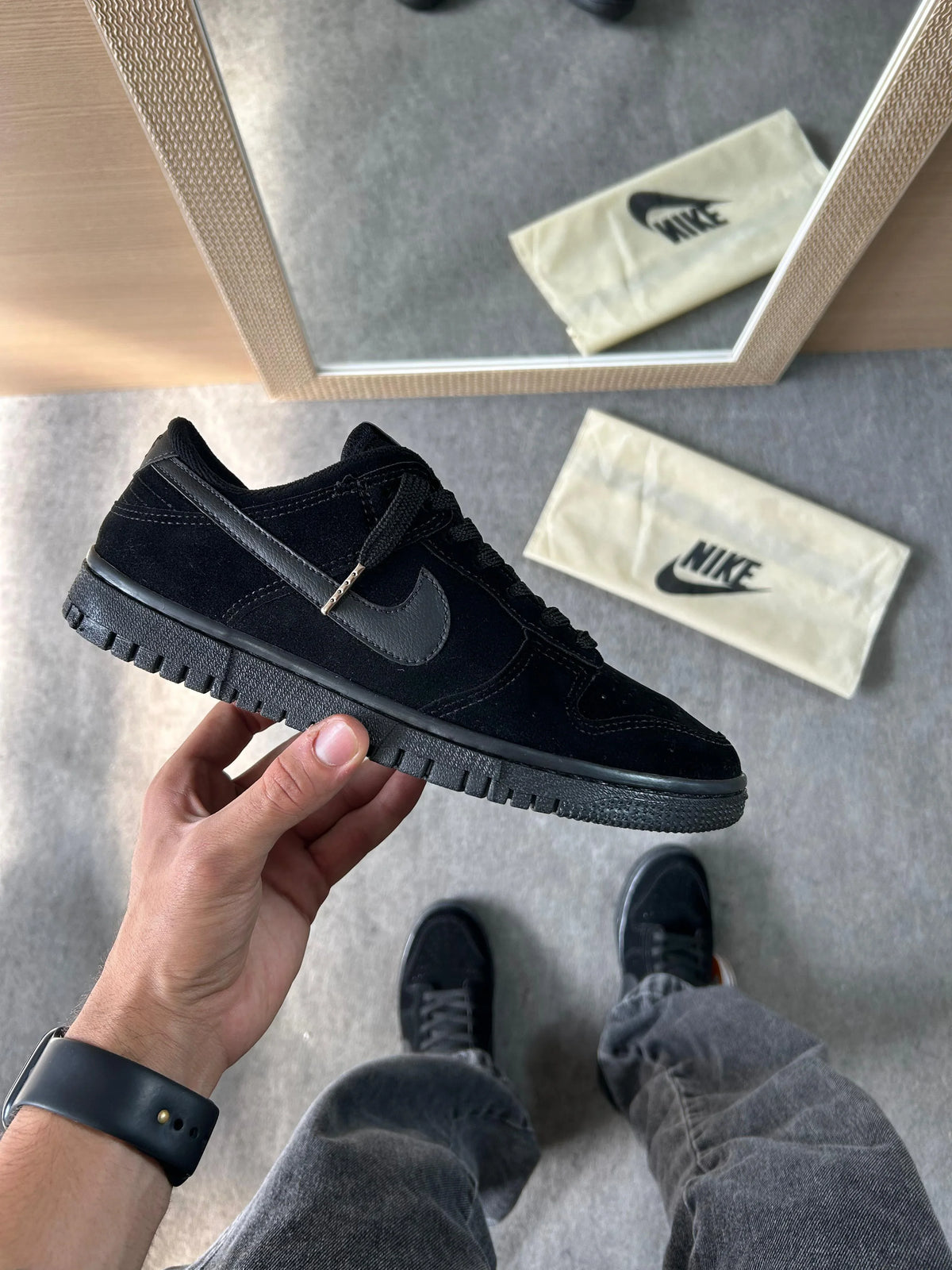 TÊNIS DUNK linha luxo All black